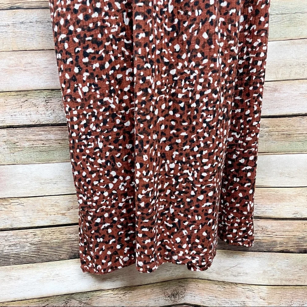 Eloquii Leopard Print Ribbed Tie Waist Midi Dress Size 18/20 - Picture 9 of 9